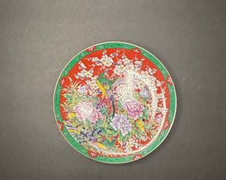 Japanese Imari Style Pheasant and Peony Plate
