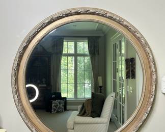 Ornate Round Wall Mirror