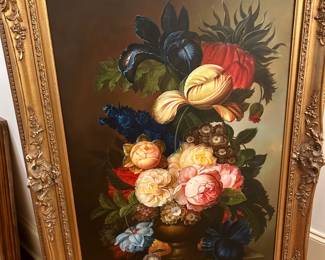 Large Original Floral Still Life on Canvas