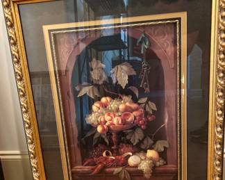 Pair of Large Framed Still-Life Prints