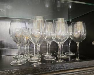 Mixed wine glasses stemware set, assorted sizes, 2014 vintage