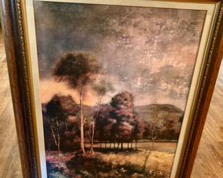 Framed Woodland Landscape Artwork