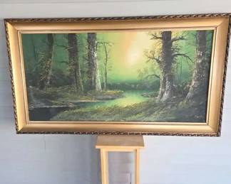 Vintage Framed Landscape Painting