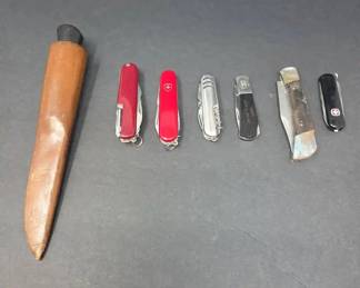 Collection Of Vintage Pocket Knives And Multitools