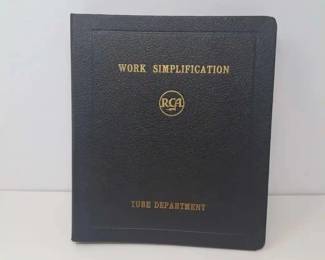 Vintage RCA Tube Department Work Simplification Manual