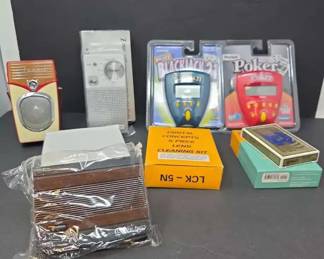 Vintage Electronics, Handheld Games, And Playing Cards