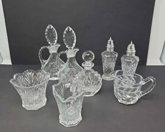 Vintage Cutcrystal Vanity and Tableware Items