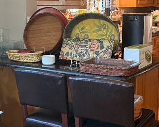 Bar chairs, and unique kitchenware