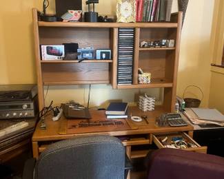 Desk, chairs