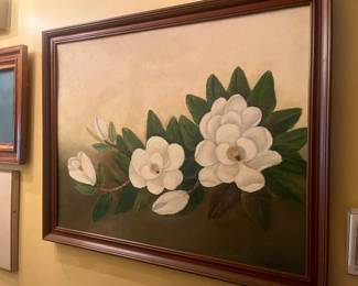 Magnolia oil painting