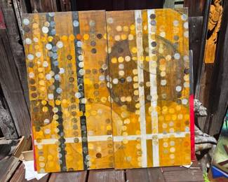 48 x 48 abstract dyptych