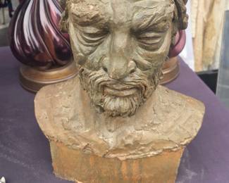 Ceramic male bust.