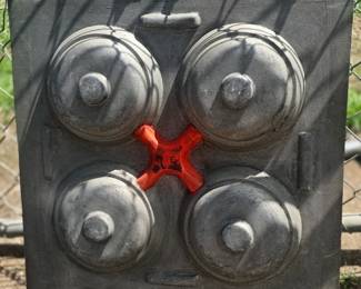 Metal brutalist object.