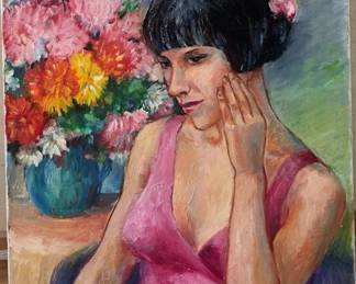 Duvall Elliot oil. 24 x 20 self portrait.