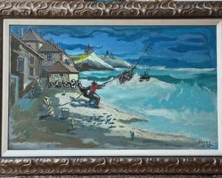 Varas Samuelian 1950s Armenian oil.