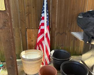 Flag and pots