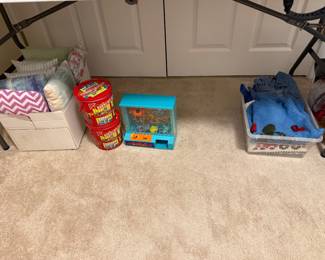 Pillows, Cans, children’s clothes