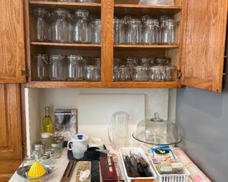 Glass Jars, etc.