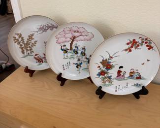 Fukagawa Porcelain Decorative Plates