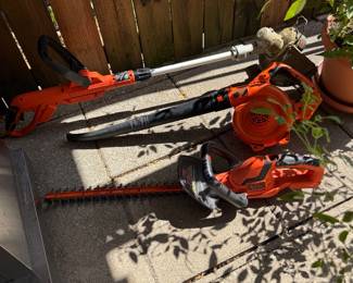 Electric weed eater, hedger and blower