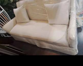 By Appointment only new wrapped up ready to move. New down filled with 18x18 pillows 500 dollar professional stain gaurd. 72 inches length