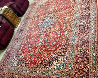Persian hand knotted wool rug