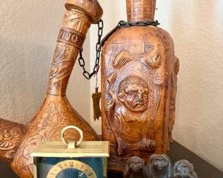 Spanish leather bottles 