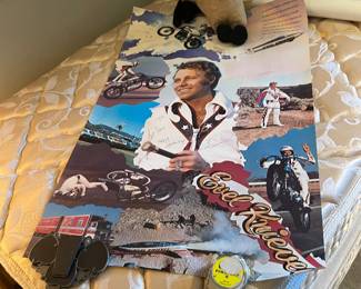 Evil Knievel signed poster