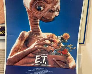 ET the Extra Terrestrial movie poster from the Tom Culver Hollywood memorabilia collection