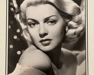 Black and white Hollywood portrait with a handwritten dedication shown in the edited photograph from the Tom Culver collection