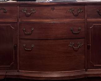 Bernhardt Mahogany Serpentine Buffet