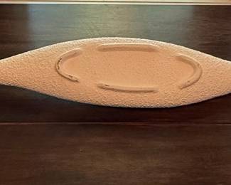 Mid-Century Modern Textured Ceramic Canoe Vase