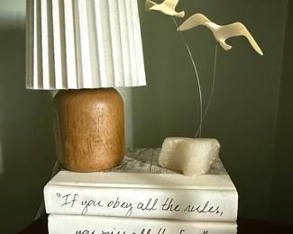 Decorative Book Stack with Quote