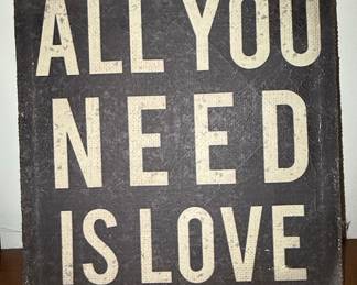 Primitives by Kathy "All You Need Is Love" Box Sign