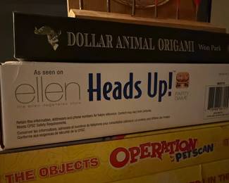 Assorted Board Games and Origami Book Lot