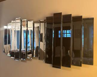 Photo 2 of 2 Art Deco 13 Panel Beveled Edge Mirror