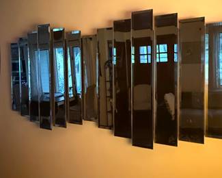 Photo 1 of 2 Art Deco 13 Panel Beveled Edge Mirror