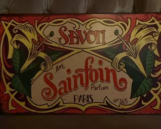 Vintage Style Savon en Sainfoin Decorative Tin Sign