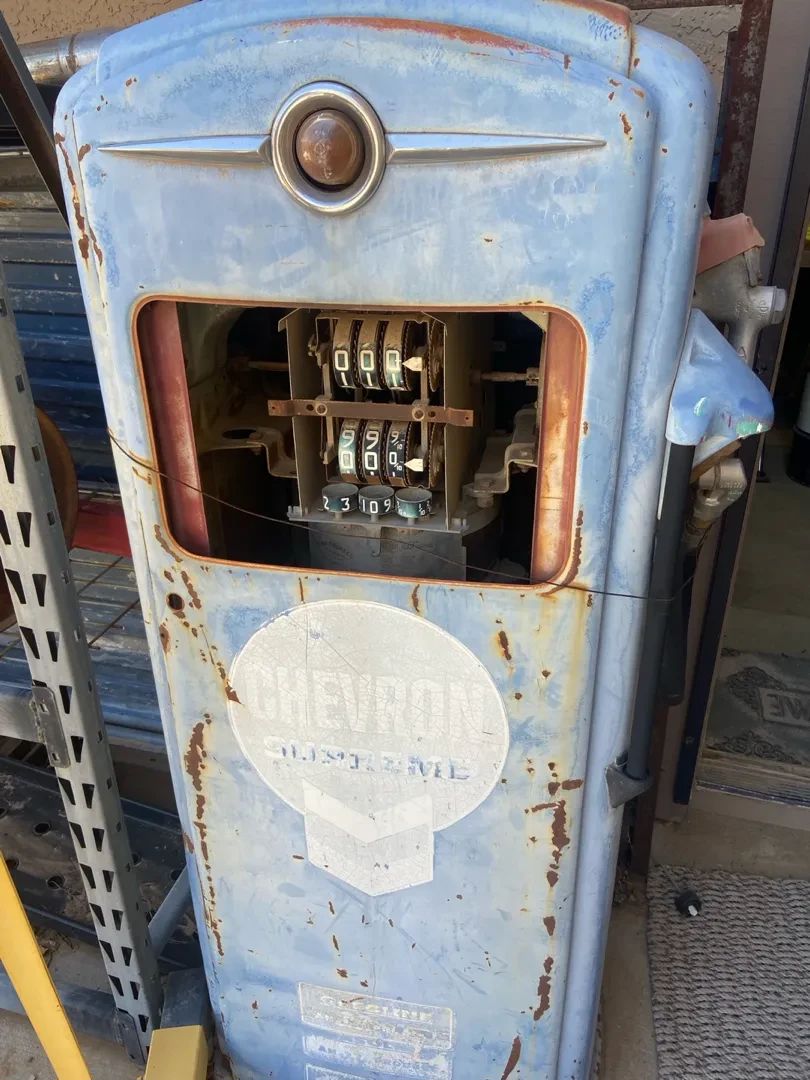 Vintage Chevron Gas Pump