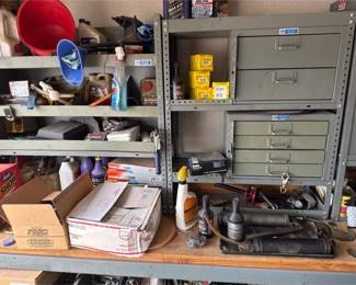 Garage Filing Cabinets Turned Into Tool Storage