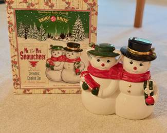 Christopher Redco/ Christmas shiny Bright cookie jar