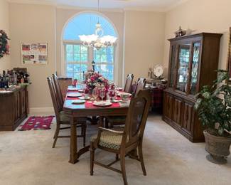 dining table, China cabinet, and bar