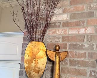 Crystal Birch limbs in a copper textured Vase
