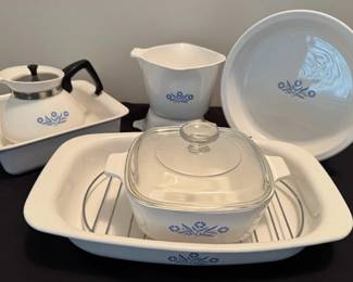 Corning Ware Blue Corn Flower 