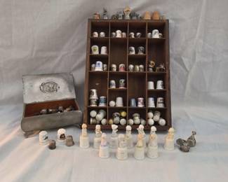 Thimble Collection with Shadow Box