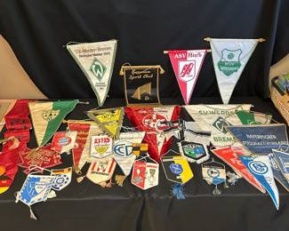 Vintage Sports Futbol Club Soccer Pennant Flags
