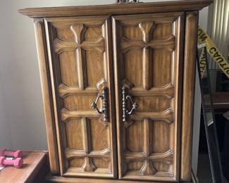 Vintage solid wood bedroom armoire