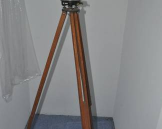 Antique Surveyor's Tripod with Scope