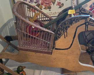 Old rocking wood horse