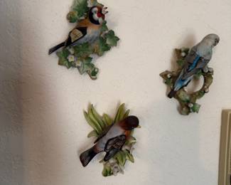 Lefton china bird wall hangings